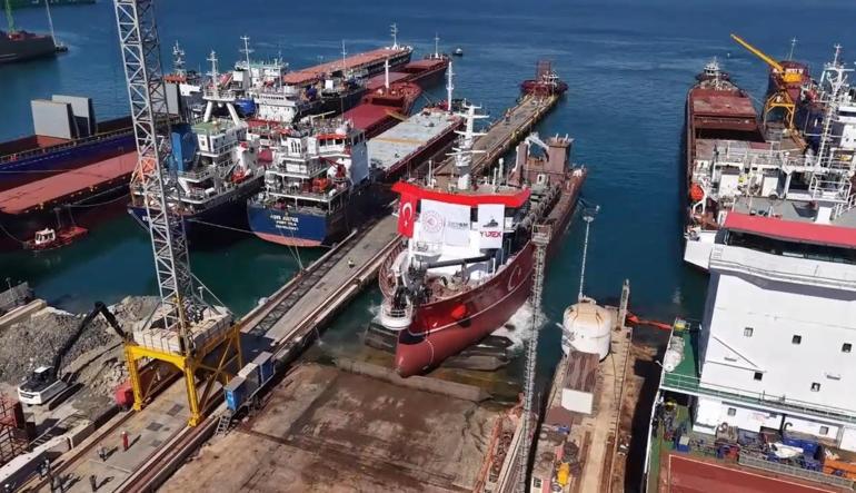 İlk yerli tarama gemisi UAB MAVİ VATAN suya indirildi