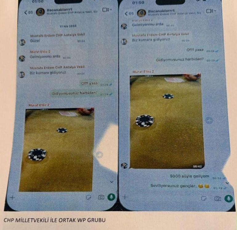 Uyuşturucu ve fuhuş soruşturması şüphelisinin dijital incelemesinde iş takibi yazışması
