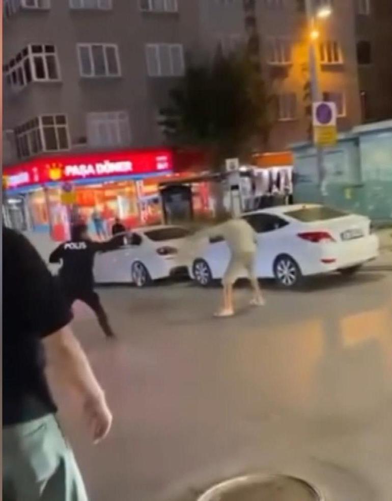 Esenlerde polise bıçakla saldırdığı öne sürülen şüpheli, bacağından vuruldu