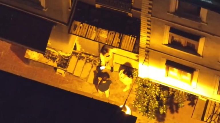 Beyoğlunda asayiş denetimi; fuhuş pazarlığı dronla tespit edildi