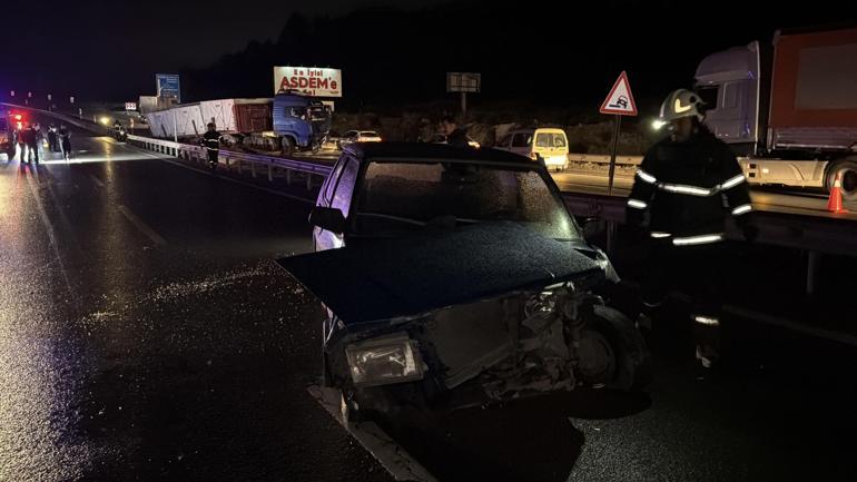 Kütahya’da bariyerleri aşan TIR karşı yöne geçip kaza yaptı: 1 yaralı