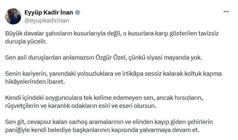 AK Partili İnan: Sen asil duruşlardan anlamazsın Özgür Özel