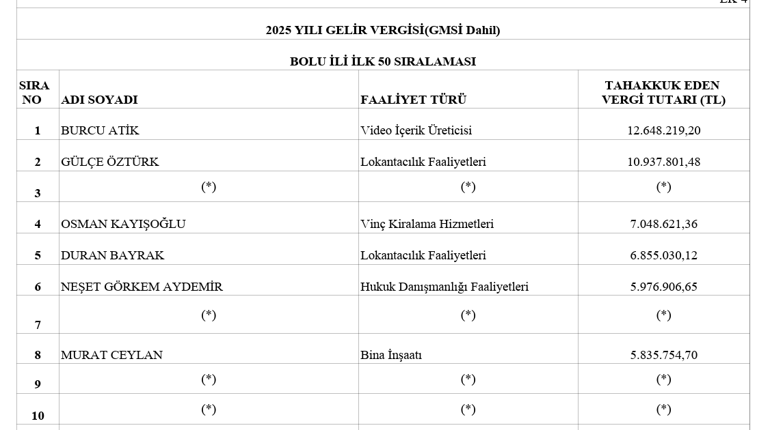Sanal medya içerik üreticisi aile, Bolunun vergi rekortmeni oldu