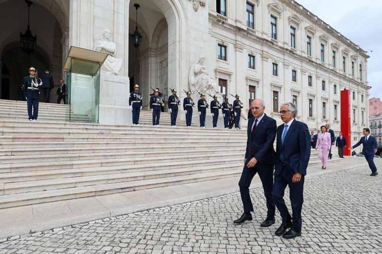 TBMM Başkanı Kurtulmuş, Portekizde resmi törenle karşılandı