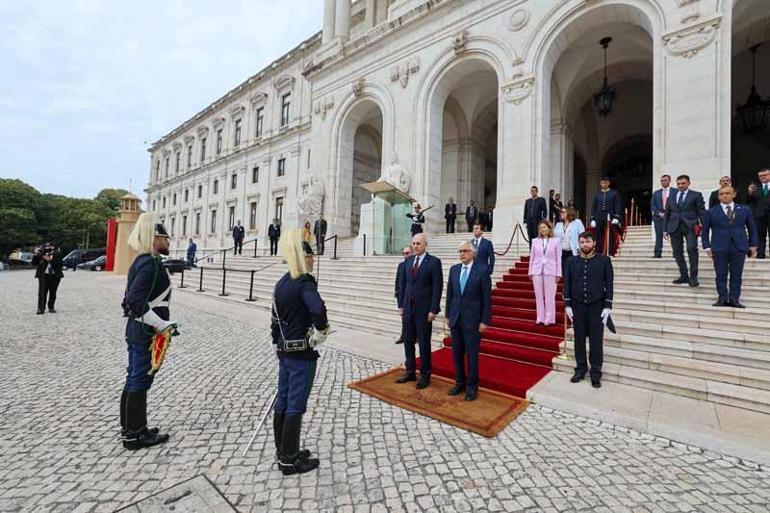 TBMM Başkanı Kurtulmuş, Portekizde resmi törenle karşılandı