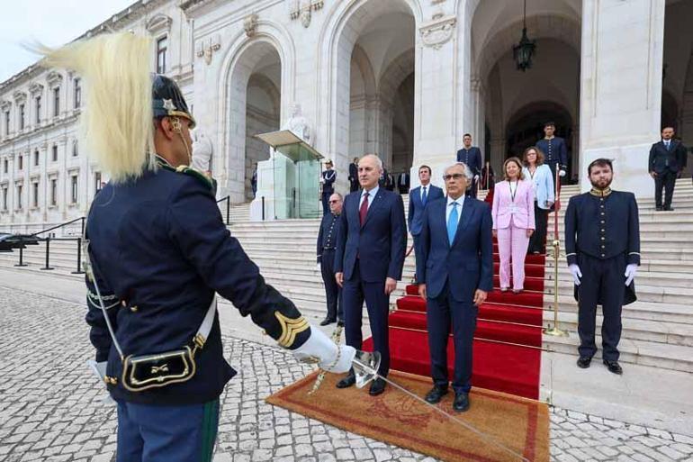 TBMM Başkanı Kurtulmuş, Portekizde resmi törenle karşılandı