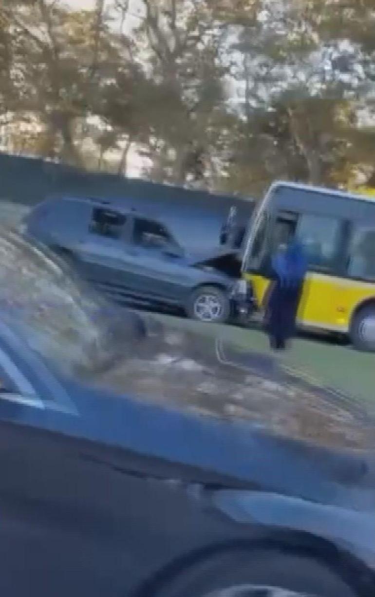 Sarıyerde karşı yöne geçen cip, İETT otobüsüyle çarpıştı: 3 yaralı