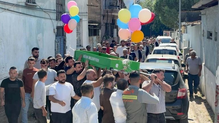 Lösemiden hayatını kaybeden 9 yaşındaki Ada, balonlarla son yolculuğuna uğurlandı