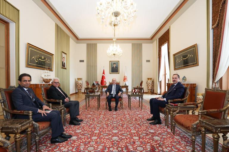 TBMM Başkanı Kurtulmuş, Pakistan’ın Ankara Büyükelçisi Junaidi kabul etti