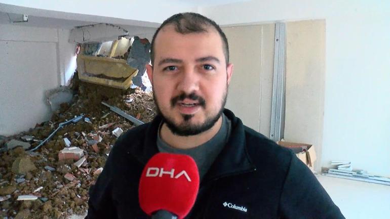 Pendik’te freni boşalan hafriyat kamyonu iş yerine girdi; araçtan atlayan şoför yaralandı
