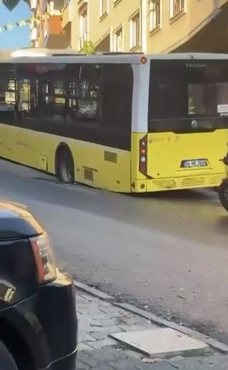 Maltepe’de asfalt çöktü; İETT otobüsü çukura düştü