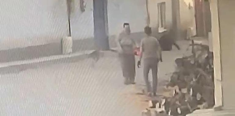 Bursada motorlu testereyle korkutulan yaşlı kişi kaçarken düştü