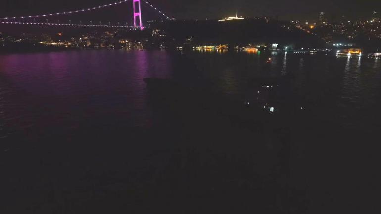 Kanlıca önlerinde sürüklenen gemi kıyıya metreler kala durdu; boğaz trafiği yeniden açıldı
