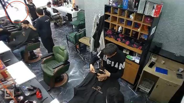 Atmaca, kuşu avlamak için berber dükkanına girdi