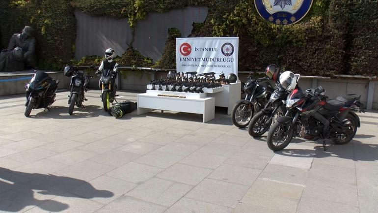 Suç örgütü operasyonlarında ele geçirilenler emniyette sergilendi