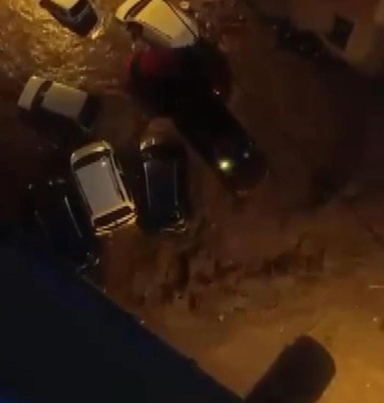 Şişlide sel sularına kapılan kadın son anda kurtarıldı