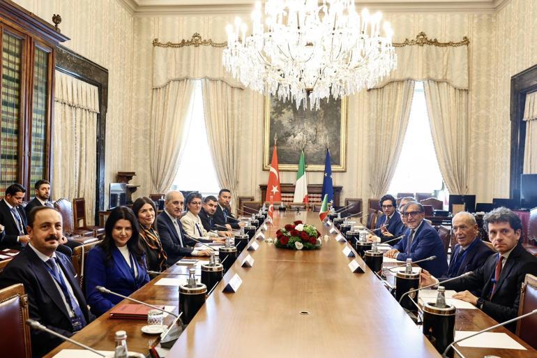 TBMM Başkanı Kurtulmuş, İtalya Senatosu Başkanı La Russa ile bir araya geldi