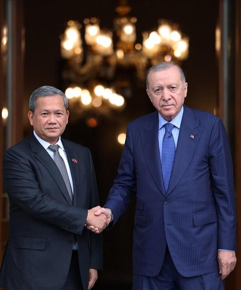 Cumhurbaşkanı Erdoğan, Kamboçya Başbakanı Maneti kabul etti