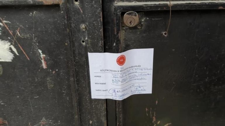Küçükçekmecede çatlaklar oluşan ve sesler gelen 7 katlı bina tahliye edildi