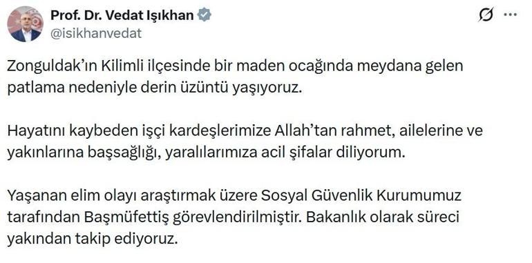 Maden ocağında grizu patlaması; 3 ölü, 5 yaralı