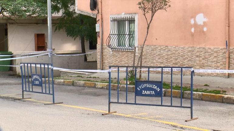 Eyüpsultan’da kolonları patladığı için mühürlenen bina havadan görüntülendi