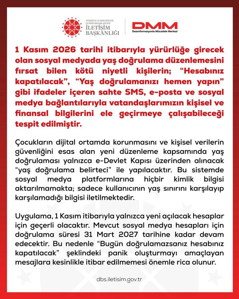 DMMden sosyal medyada yaş düzenlemesi uyarısı