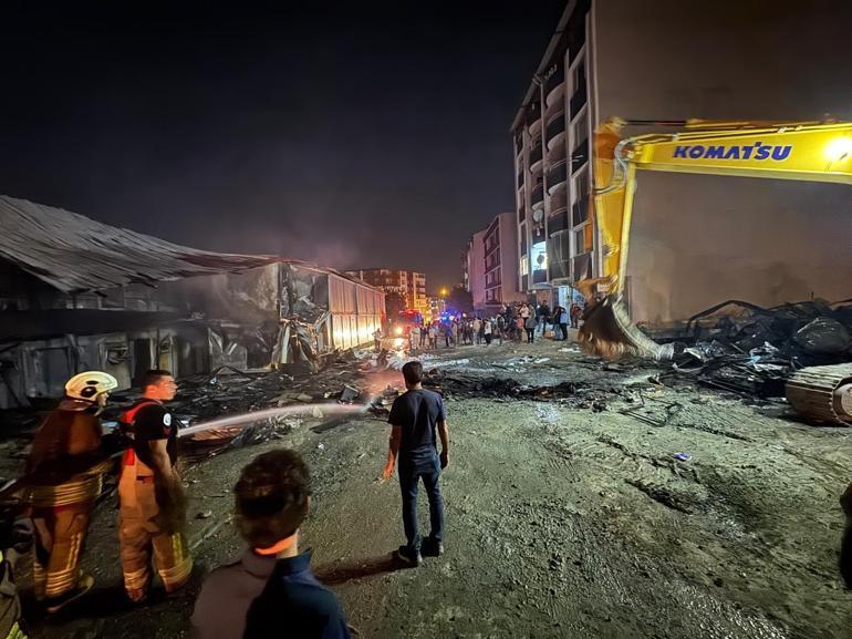 Hatayda işçilerin kaldığı konteynerde yangın