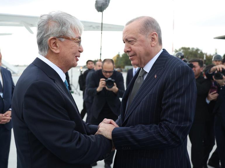 Cumhurbaşkanı Erdoğan, Kazakistan Cumhurbaşkanı Tokayevi karşıladı