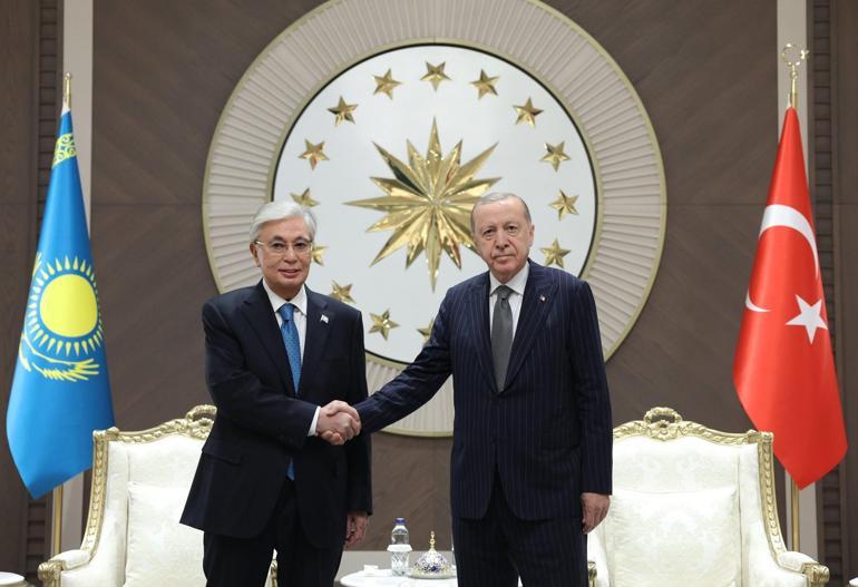 Cumhurbaşkanı Erdoğan, Kazakistan Cumhurbaşkanı Tokayevi karşıladı
