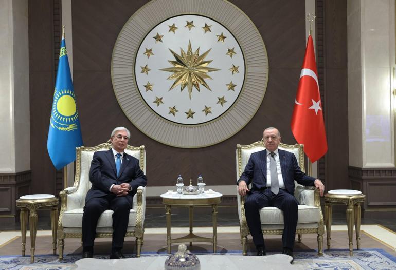 Cumhurbaşkanı Erdoğan, Kazakistan Cumhurbaşkanı Tokayevi karşıladı