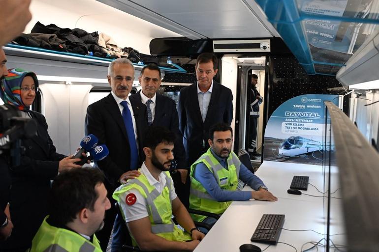 Bakan Uraloğlu, Milli Hızlı Treni test etti