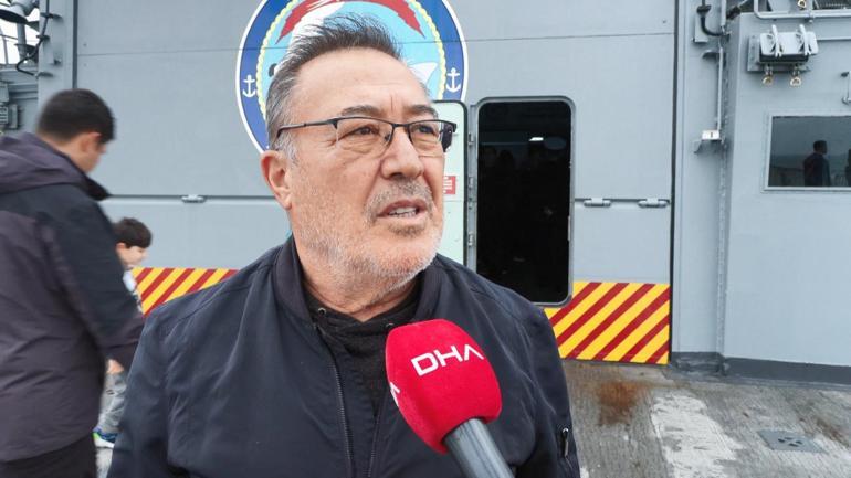 Dolmabahçe açıklarında demirleyen TCG Kemalreis ziyarete açıldı; fırkateyn havadan görüntülendi