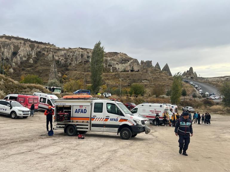 Kapadokyada peribacasından kopan kayalar düştü; 2 ölü, 1 yaralı