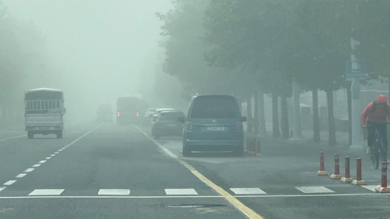 Diyarbakırda sis nedeniyle uçak seferleri aksadı