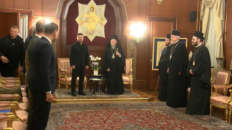 Zelenskiy Fener Rum Ortodoks Patrikhanesini ziyaret etti