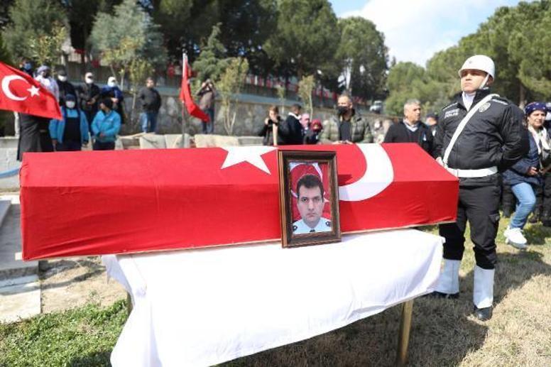 Polis memuru Turan Sütçünün naaşı şehitliğe nakledildi