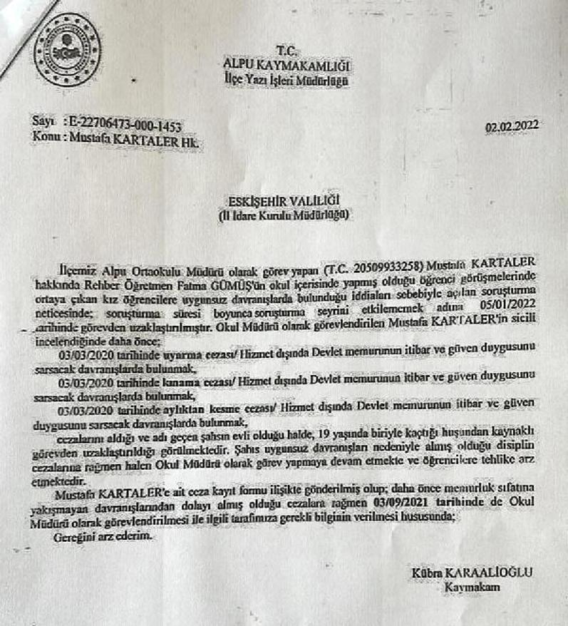 10 kız öğrencisini taciz ettiği öne sürülen okul müdürü tutuklandı