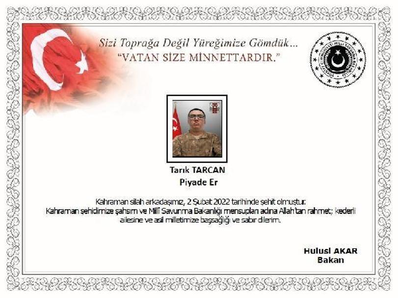 Hudut karakoluna saldırıda 1 asker şehit oldu