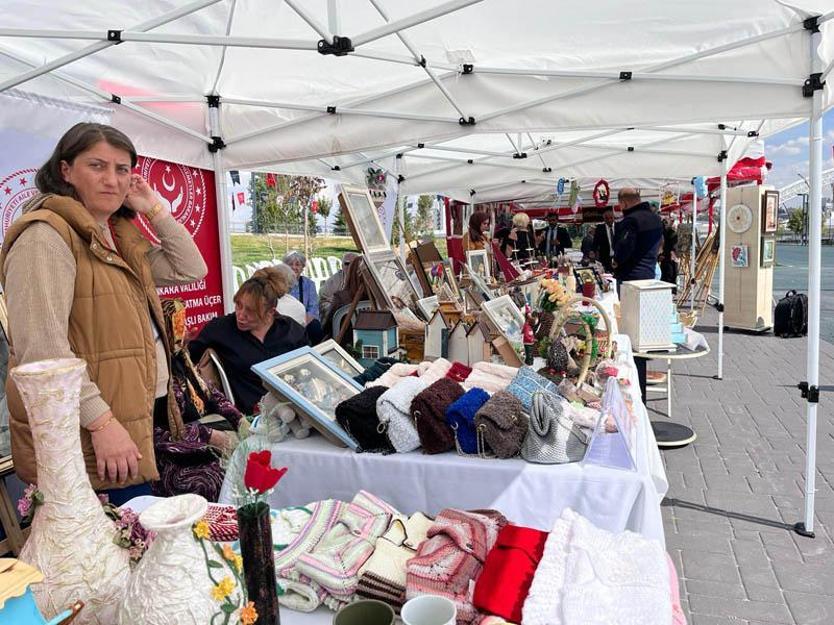 Kadın, çocuk ve yaşlıların el emeği ürünleri, Ankara Kültür Yolu Festivalinde sergilendi