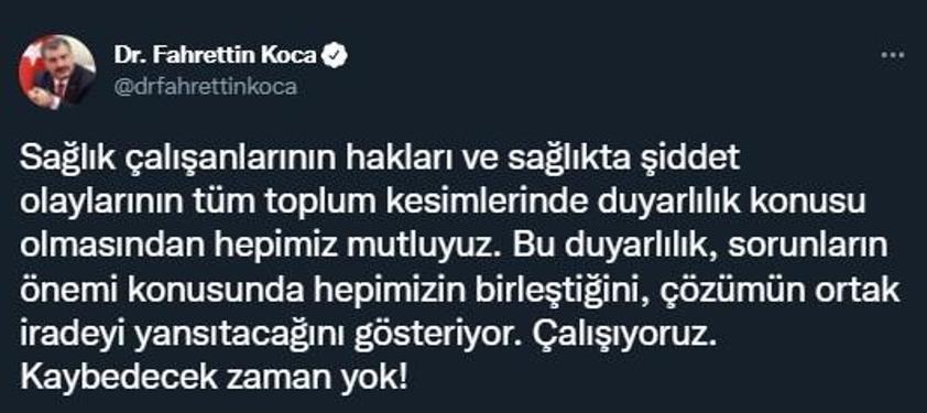 Bakan Koca: Çalışıyoruz, kaybedecek zaman yok