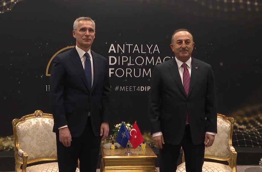 Foreign Minister Cavusoglu and NATO Secretary General Stoltenberg met in Antalya