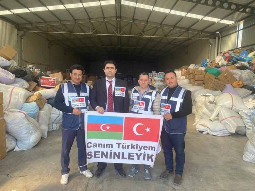 Azeri iş insanından deprem bölgesine 4 TIR’lık yardım